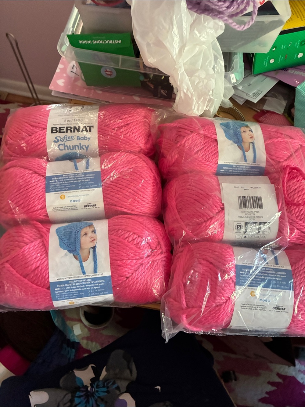 Bernat Softee Baby Chunky Yarn - color pattycake pink discontinued yarn